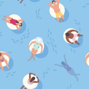 Summer crowd öntapadós tapéta Gekkofix ontapadostapeta.eu