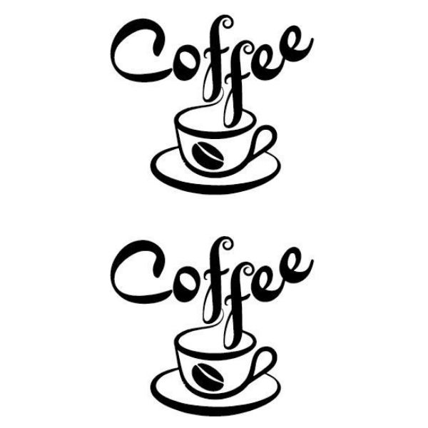 Coffee cups dekorációs falmatrica - csempematrica