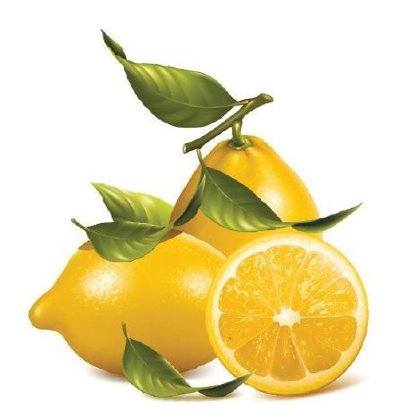 Citrom mintás (fehér alap) öntapadós konyhai csempematrica 4db/szett 15x15cm
