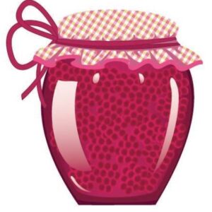 Meggybefőttes öntapadós konyhai csempematrica 4db/szett 15x15cm