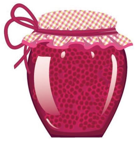 Meggybefőttes öntapadós konyhai csempematrica 4db/szett 15x15cm