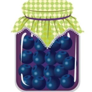 Áfonyabefőttes öntapadós konyhai csempematrica 4db/szett 15x15cm
