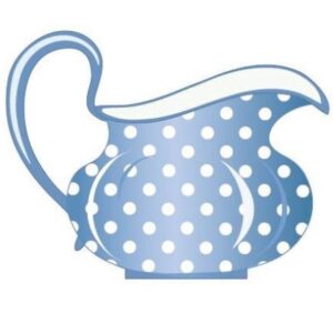 Pöttyös porcelánkancsós öntapadós konyhai csempematrica 4db/szett 15x15cm