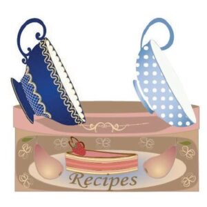 Recept-doboz mintás öntapadós konyhai csempematrica 4db/szett 15x15cm