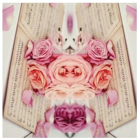 Rózsás vintage mintás öntapadós konyhai csempematrica 4db/szett 15x15cm