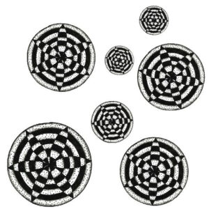 Op-art körmintás öntapadós design csempematrica 4db/szett 15x15cm