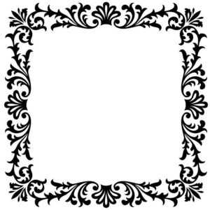 Barokk keret mintás öntapadós design csempematrica 4db/szett 15x15cm
