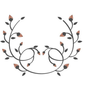 Rózsa inda mintás öntapadós design csempematrica 4db/szett 15x15cm