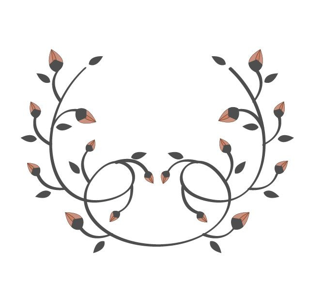 Rózsa inda mintás öntapadós design csempematrica 4db/szett 15x15cm