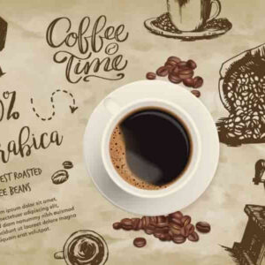 Coffee time konyhai falmatrica 90cmx60cm